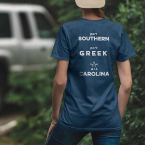 Southern Greek Carolina tee - Carolina pride t-shirt with Queen City crown on the back print