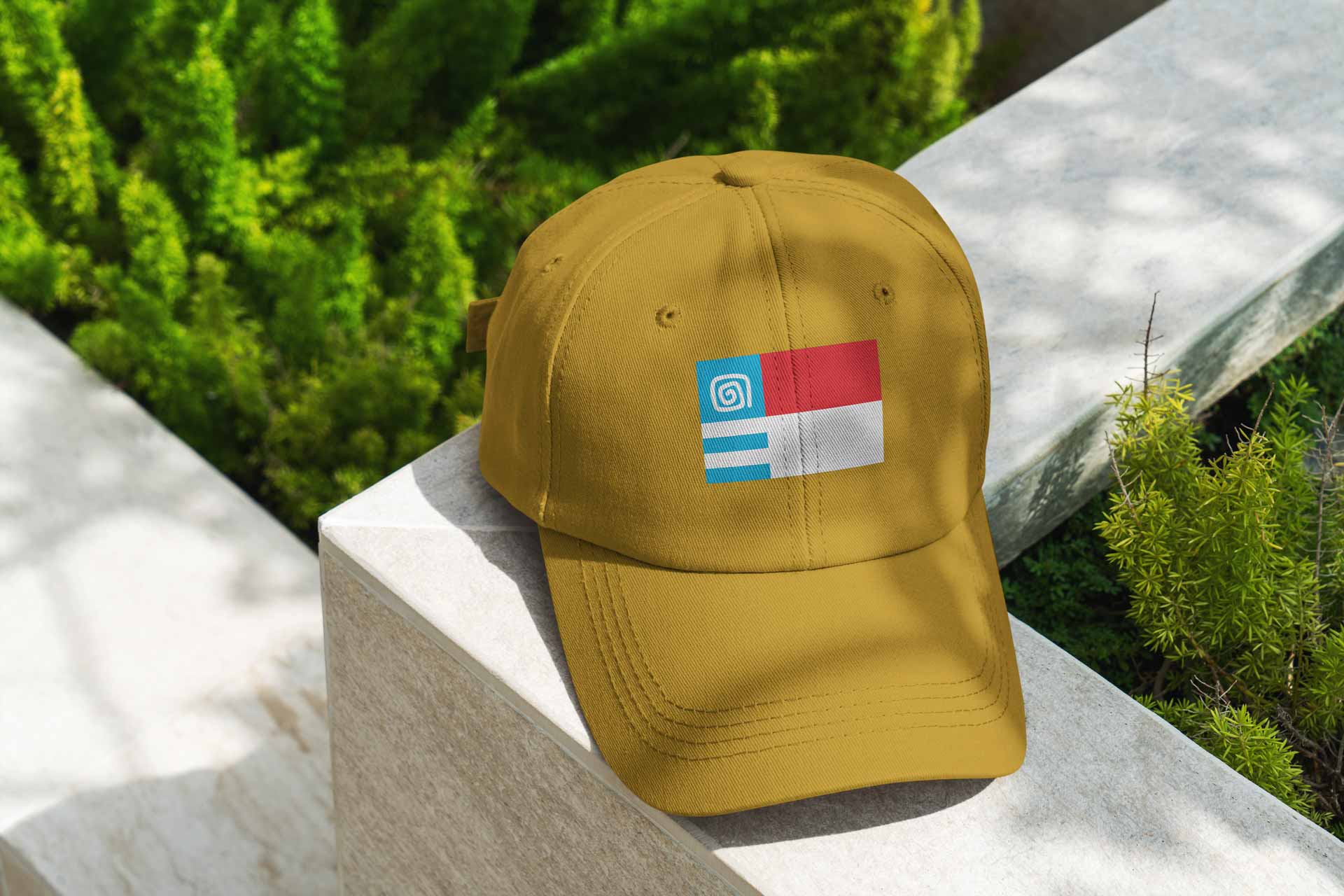 SFG Flag Hat - Greek NC flag hat mashing up the Greek and North Carolina flags with Greek key logo